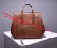 Celine Boston Leather Tote Handbag Brown