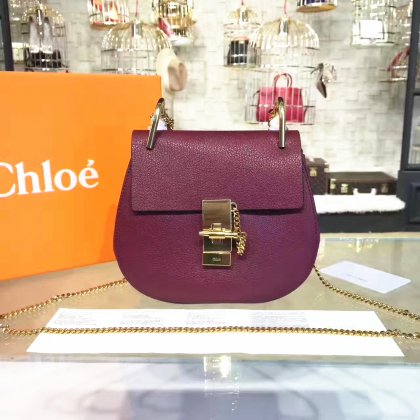 Chloe Drew Crossbody Bag Small 19cm Burgundy