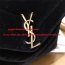 YSL Velvet Loulou Chain Shoulder Bag 25cm Black