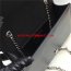 YSL Smooth Leather Chain Bag 22cm Black Silver