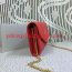 YSL Envelope Chain Bag Caviar Leather Red 23cm