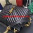 YSL Top Handle Shoulder Bag 24cm Black Gold