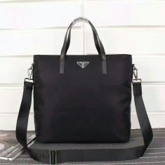Prada Men's Canvas Tote Bag 2530 Black