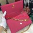 YSL Caviar Leather Chain Bag 22cm Rose Gold