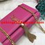 YSL Tassel Chain Bag 22cm Smooth Leather Rose Gold