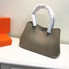 Hermes Garden Party Handbag Small 31cm Elephant Grey