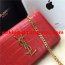 YSL Monogram Chain Bag 22cm Croco Red Gold
