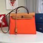 Hermes Herbag 31cm Orange Canvas Bag