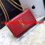 YSL Monogram Chain Bag 22cm Croco Red Gold
