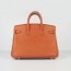 Hermes Birkin 25cm Handbag 6068 orange golden