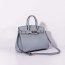 Hermes 30cm Birkin Bag Togo Leather with Strap Blue Lin Gold