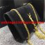 YSL Tassel Chain Bag 22cm Suede Leather Black