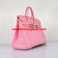 Hermes Birkin 30cm Togo Leather Handbags Cherry Pink Golden