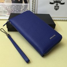 Prada Men's Leather Wallet 1192 Blue