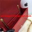 YSL Tassel Chain Bag 22cm Croco Red Gold