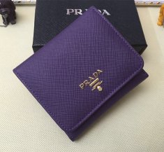 Prada 1M0176 Wallets Saffiano Leather in Purple