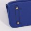 Hermes 30cm Birkin Bag Togo Leather with Strap Electric Blue Gold