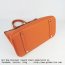 Hermes Birkin 35cm cattle skin vein Handbags orange golden