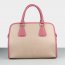 Prada 2578 cross pattern light pink tote bag