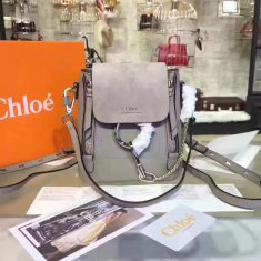 Chloe Mini Faye Backpack Grey