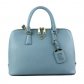 Prada 0812 light blue cross pattern tote bag