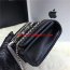 YSL Small Tassel Chain Leather Bag 17cm Black Silver