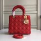 Lady Dior Lambskin 24cm Red Gold