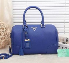 Prada Leather Handbag 2214 Blue