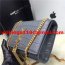 YSL Tassel Chain Bag 22cm Croco Grey Gold