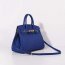 Hermes 30cm Birkin Bag Togo Leather with Strap Electric Blue Gold