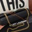 YSL Caviar Leather 24cm Chain Bag Black Gold