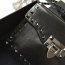 Valentino Guitar Rockstud Rolling Small Black Leather Strap Crossbody Bag