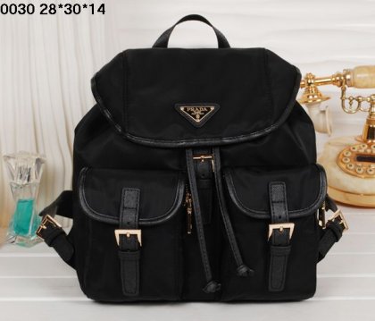 Prada Backpack 0030 Black Satchel