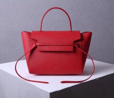 Celine Belt Bag Red Epsom Leather Tote Handbag
