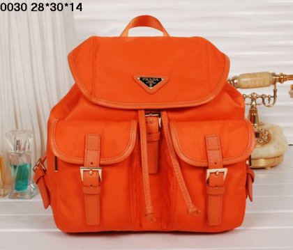 Prada Backpack 0030 Orange Satchel