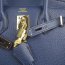 Hermes Birkin 30cm Togo leather Handbags dark blue golden