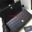 YSL Tassel Clutch 27cm Croco Leather Black Silver