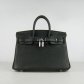 Hermes Birkin 25cm Handbag 6068 black silver
