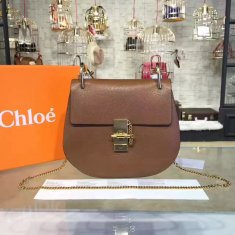 Chloe Drew Crossbody Bag Large 23cm Brown