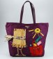 Prada 89277 handbag in purple